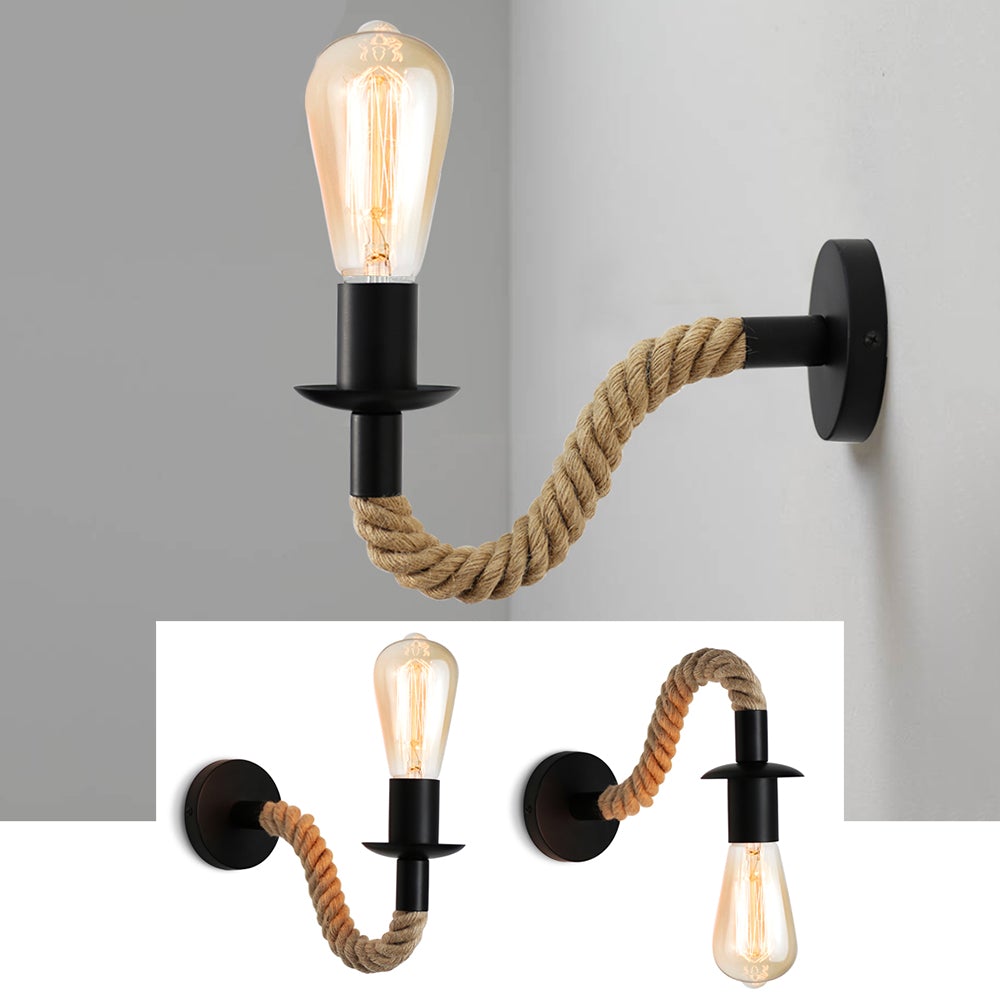 Skanto | Retro Hamp Tau Industriloft Vegglampe