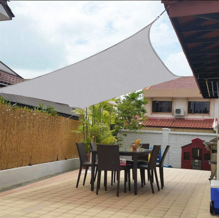 Skanto | Vanntett Solskjerm – UV-beskyttelse for Balkong, Hage eller Terrasse (Trekantet eller Firkantet)