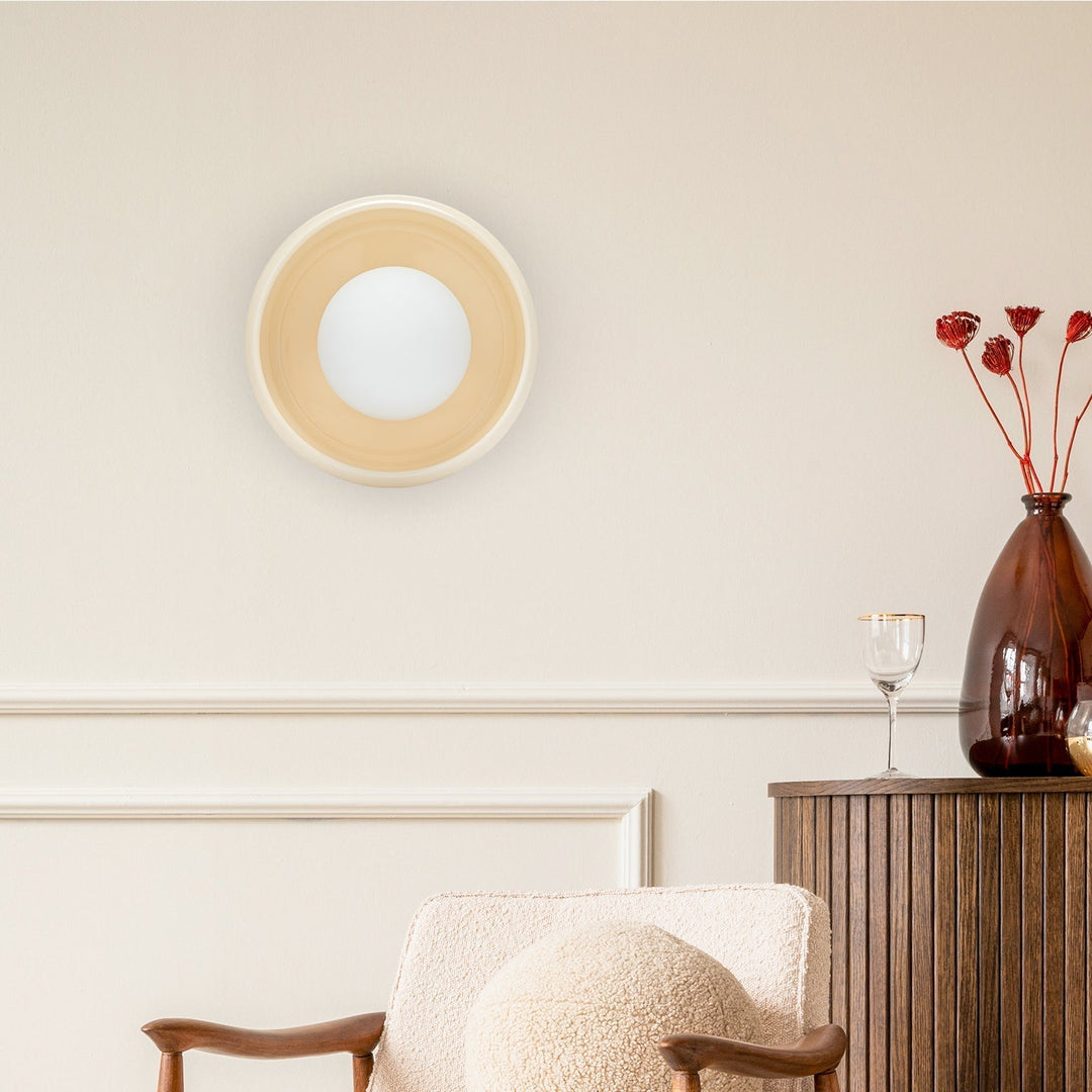 Rund Keramisk Vegglampe - Circo | Skanto