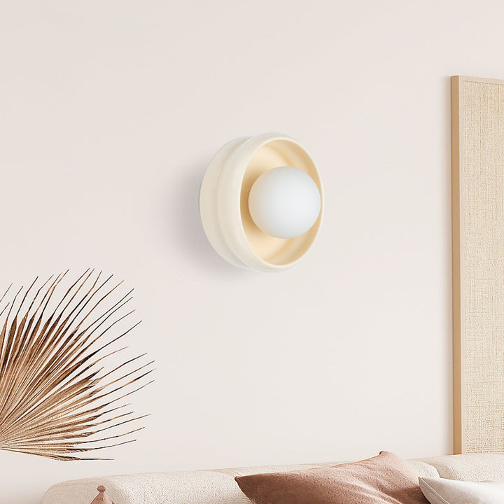 Rund Keramisk Vegglampe - Circo | Skanto