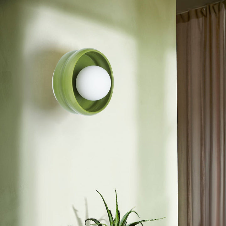 Rund Keramisk Vegglampe - Circo | Skanto