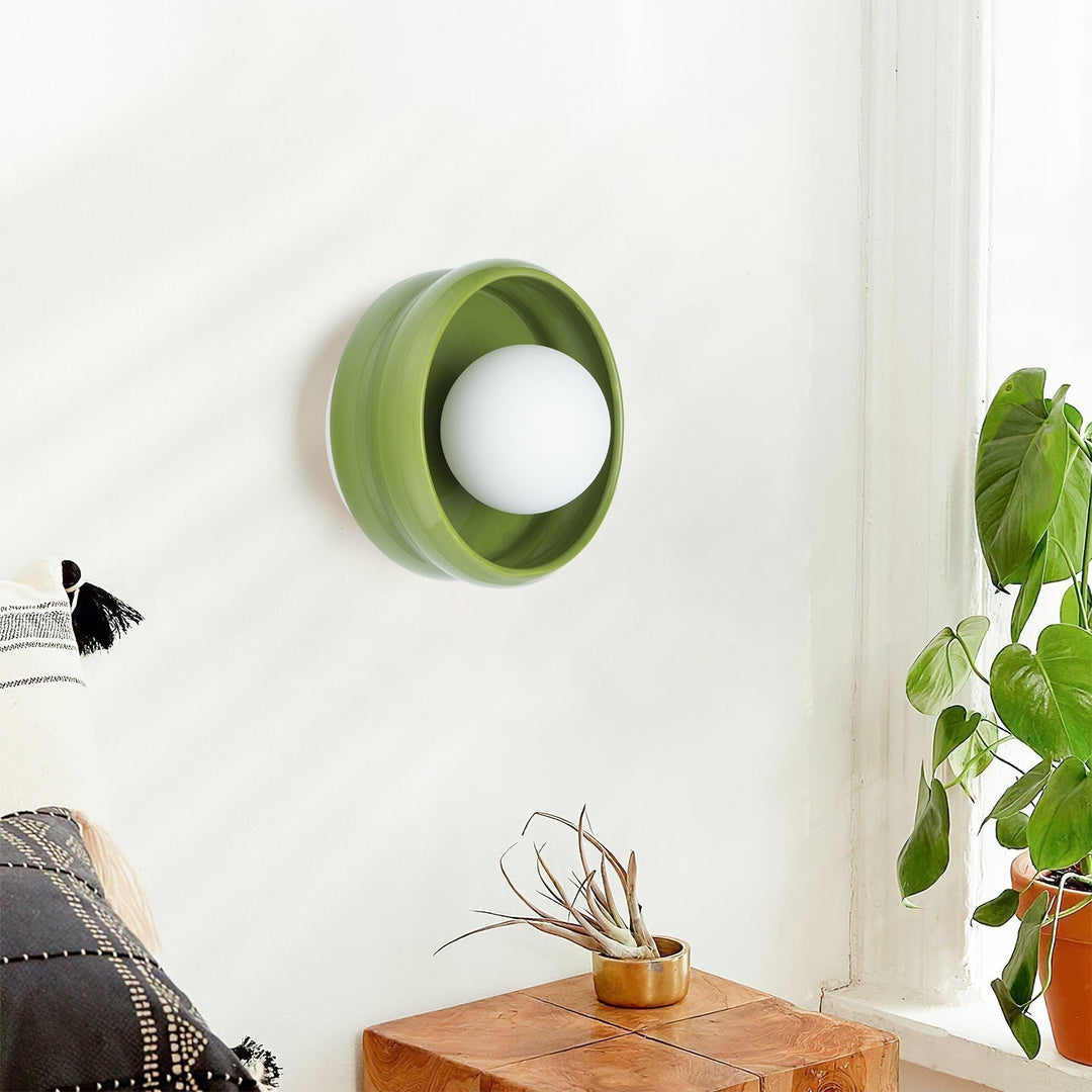 Rund Keramisk Vegglampe - Circo | Skanto