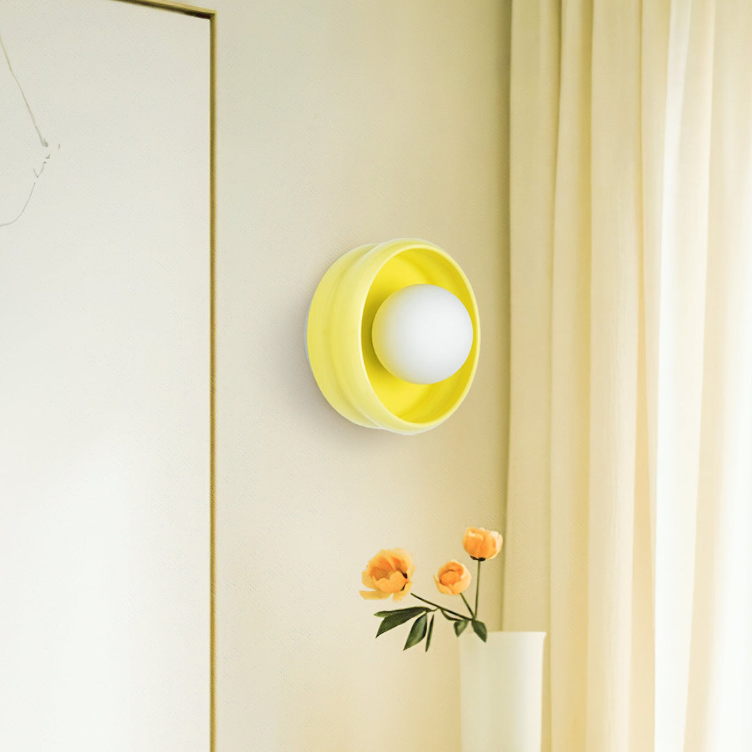 Rund Keramisk Vegglampe - Circo | Skanto
