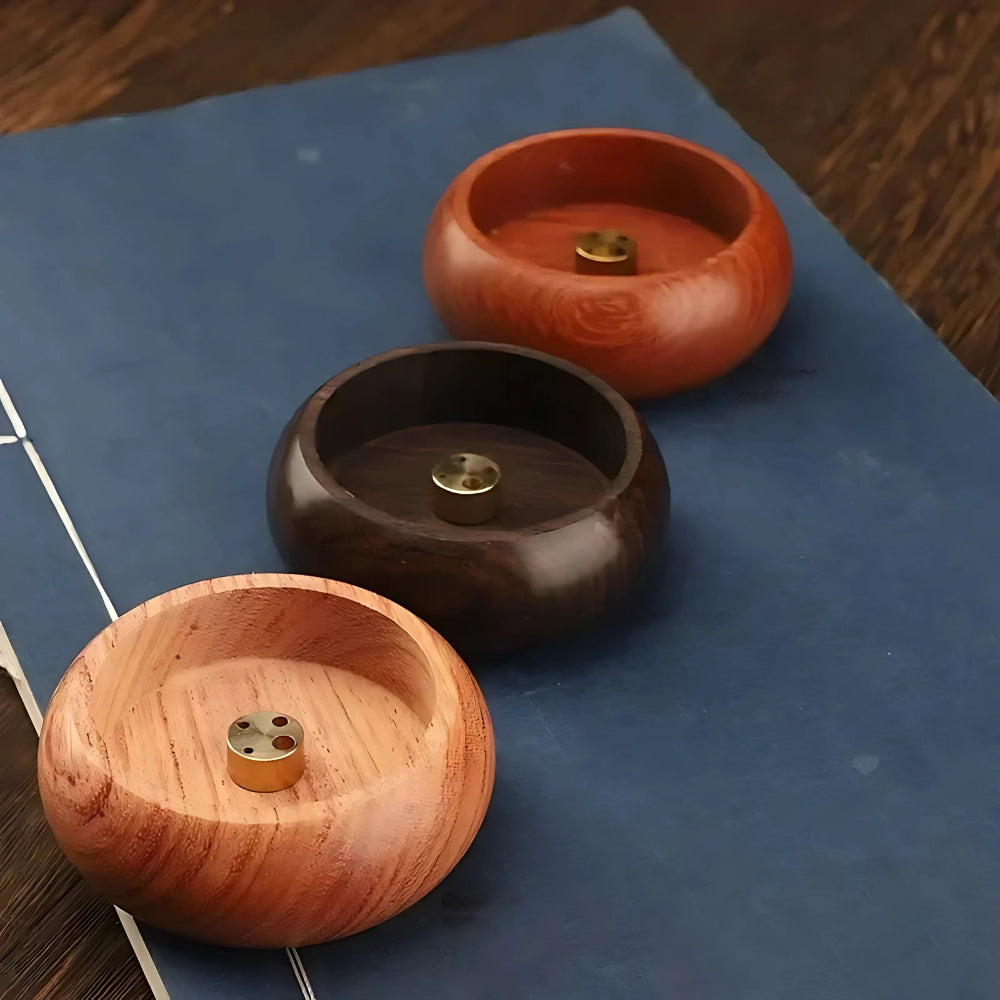 Rund Solid Tre Røkelse Disk | Skanto