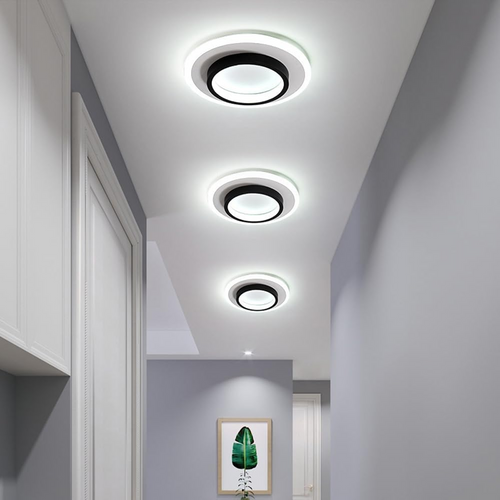 Rund Metall Akryl LED Taklampe | Skanto