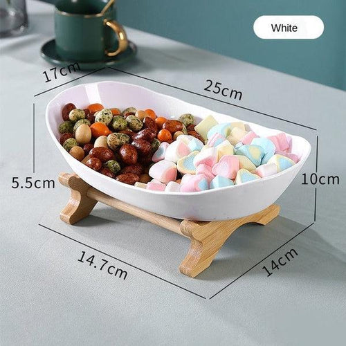 Rustikk Tier Plate Tre Stativ Med Tallerkener (Ulike Design & Farger) | Skanto
