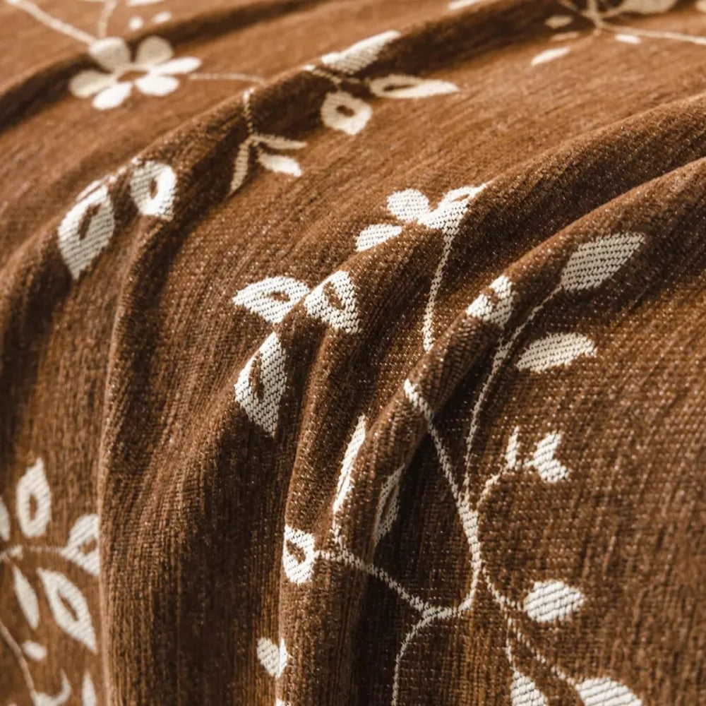 Skanto | Rustic Blossom Ivory Floral Sofa Cover