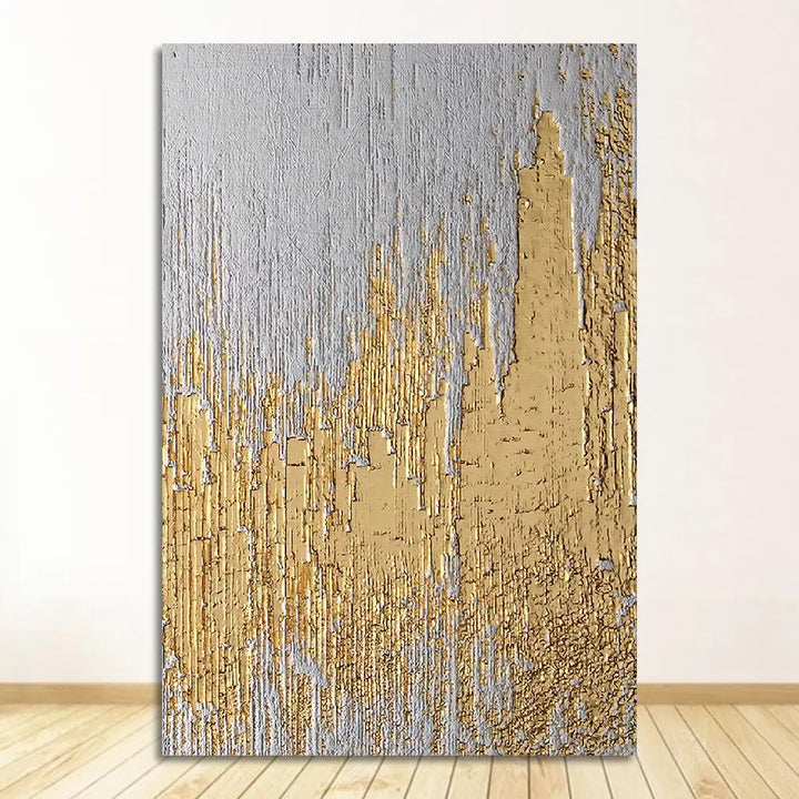 Rustikkal Gull-Grå-Svart Abstrakt Veggkunst Fine Art Lerretsutskrifter Plakatbilder For Stue Spisestue Kunst For moderne Interiører | Skanto