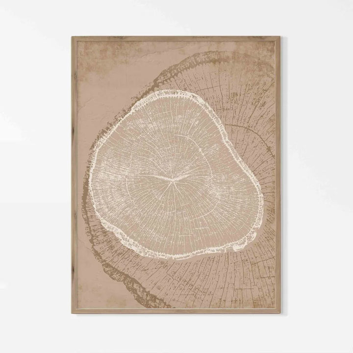 Rustikale trekring Abstrakt nordisk veggkunst Fine Art lerrettrykk Nøytrale tonene Beige/Grey/Black Tre bilder For stue Spisestue Kunst Dekor | Skanto