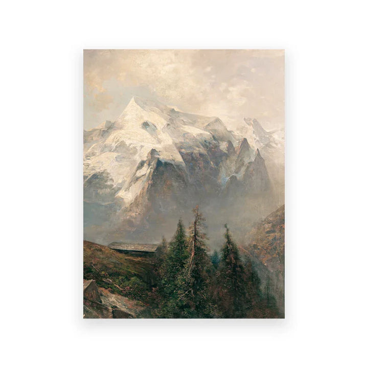 Rustikk Vintage Landskap Oljemaleri Fjell Skog Veggkunst Fine Art Lerret Utskrifter Galleri Veggbilder For Stue Spisestue Kunst Dekorasjon | Skanto