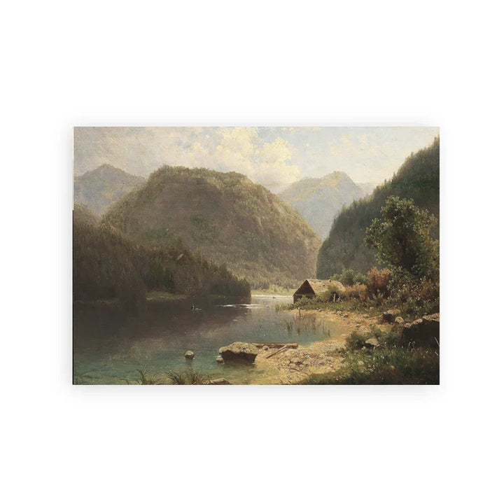 Rustikk Vintage Landskap Oljemaleri Fjell Skog Veggkunst Fine Art Lerret Utskrifter Galleri Veggbilder For Stue Spisestue Kunst Dekorasjon | Skanto