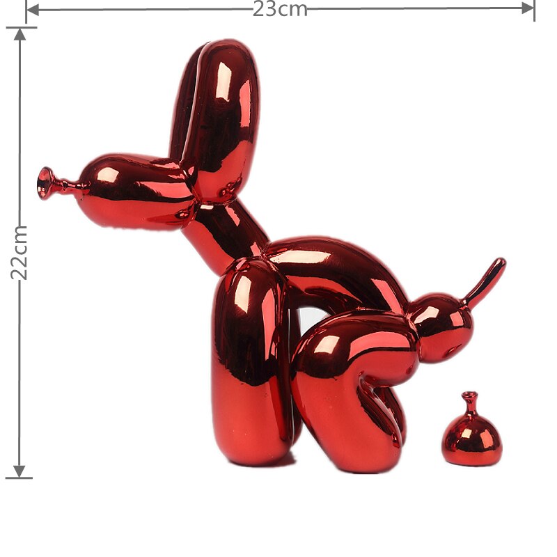 Skanto | Balloondog Skulptur, Ballongkunst Statues, Mini Samleobjekt, Hjemmedekor, Harpiksfigur, Skrivebordsaccessoirer, Romdekorasjon