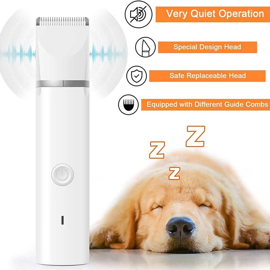 Skanto | Ultimate Pet Grooming Kit: Stille hårklipper, neglegrinder og poterklipper