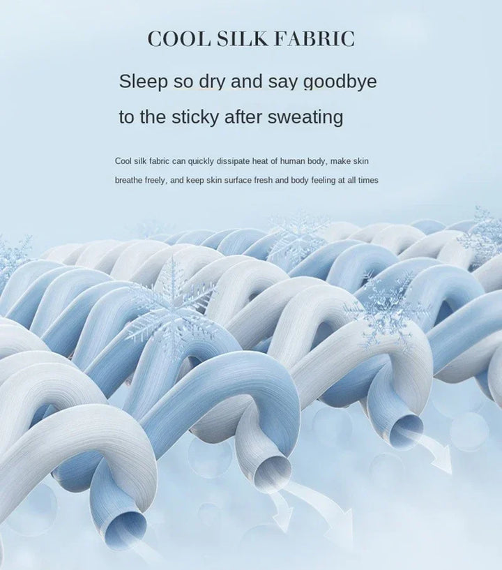 Air Condition Sommer Komforter — Ren Farge Is Silke Kjøleteppe, Lett & Glatt Twin/King Størrelse Quilt | Skanto
