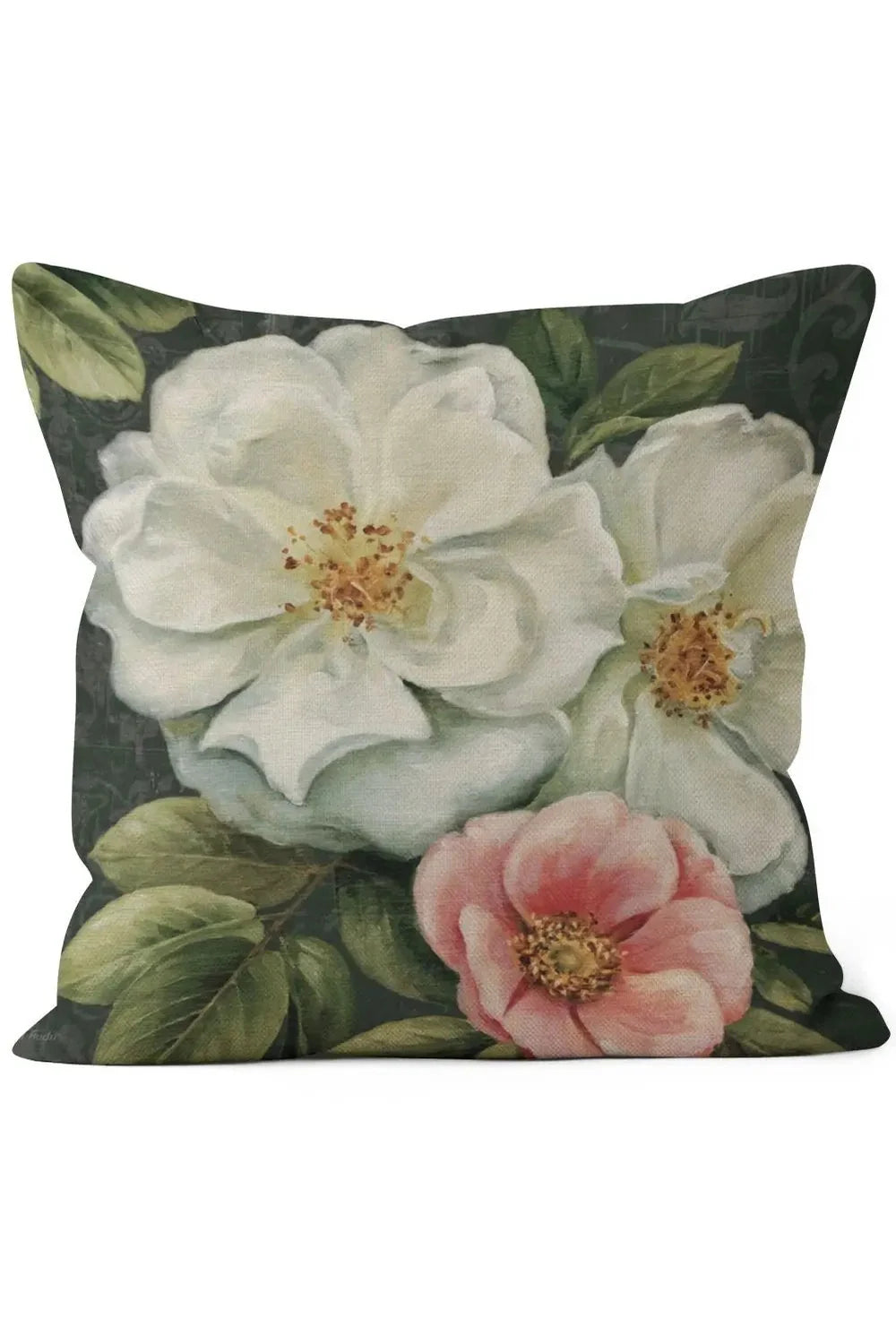 Rosa Blomst Dekor Putetrekk