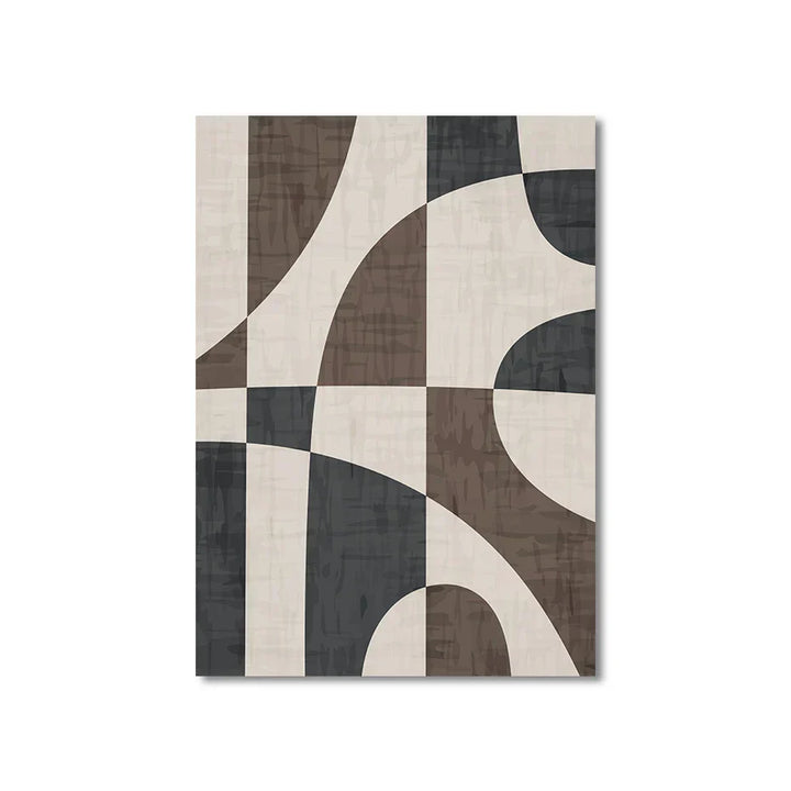 Moderne Geometrisk Brun Beige Abstrakt Veggkunst Fin Kunstler Lerret Utskrifter Bilder For Stue Soverom Samtidsinteriør Dekor | Skanto