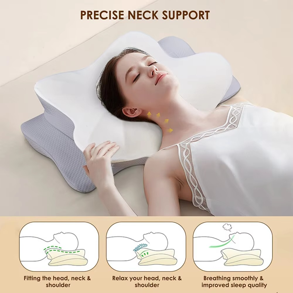 Skanto | Ergonomisk Cervical Minne Skumpute for Nakke- og Skulderstøtte