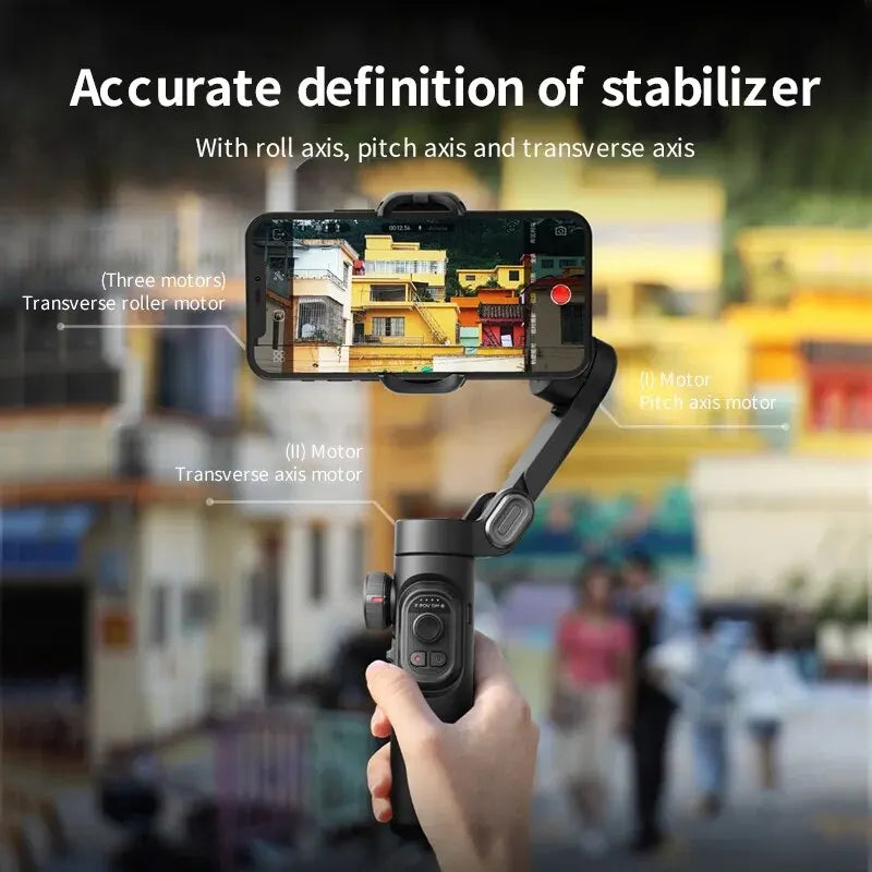 Skanto | 3-aksers smarttelefon gimbal stabilisator med AI-sporing og ansiktsgjenkjenning – Alvion