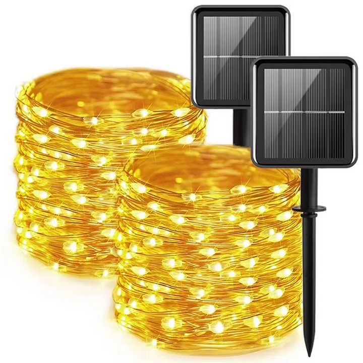 Skanto | Fortryllet Solar LED Hagebelysning – Kobbertråd