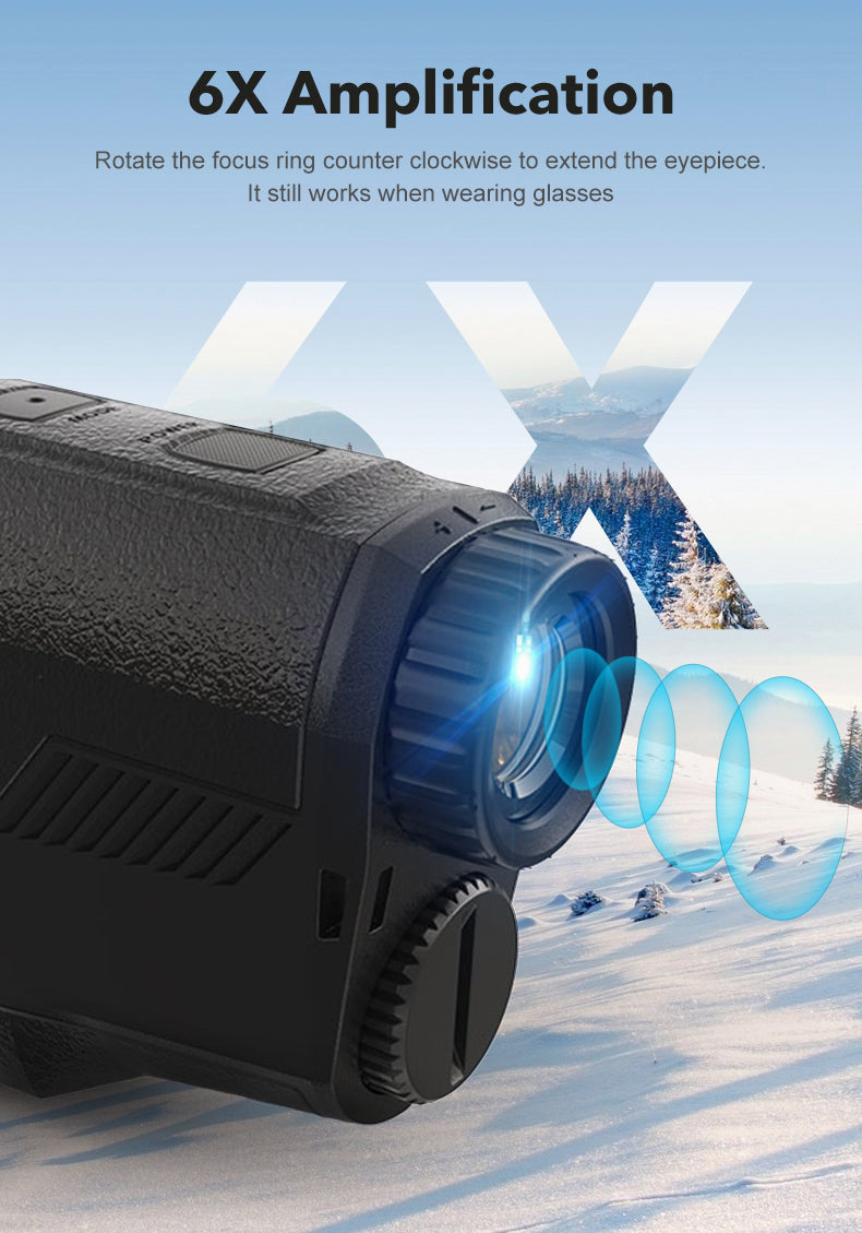 Golf Laser Avstandsmåler Rangefinder med Hellingsjustert Modus, Flag-Lås og Lang Rekkevidde Kapasitet for Golf og Jakt Skanto