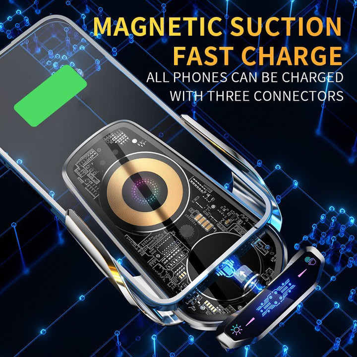 Skanto | Automatisk Magnetisk Trådløs Lading Bil Telefon Holder
