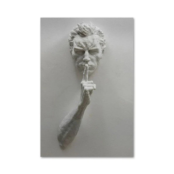 Moderne Urban Abstrakt Jern Statue Veggkunst Fine Art Lærredstrykk 3d Visualisering Figur Kunstbilder For Minimalistisk Leilighet Veggdekor | Skanto