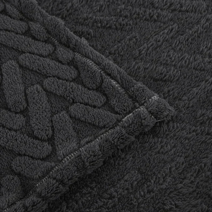Skanto | Jacquard Fleece Teppe CozyWeave | Enkelt Lag & Dobbeltsidig | Myk Tafu & Shu Bomull Fleece | For Høst & Vinter