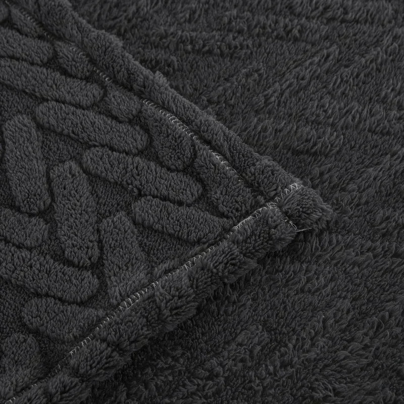 Skanto | Jacquard Fleece Teppe CozyWeave | Enkelt lag & Dobbelt sidet | Myk Tafu & Shu bomullsfleece | For høst & vinter