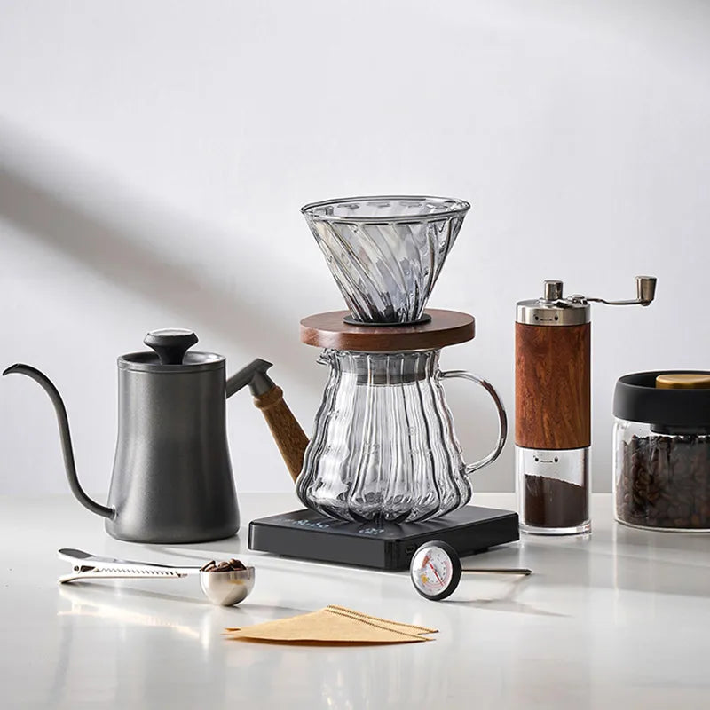 Skanto | GIANXI Hånd Punch Kanne med Lokk Drypp Svanenakke Tut Kaffe Vannkoker Lang Åpning Kaffe Maskin Kaffe Tilbehør