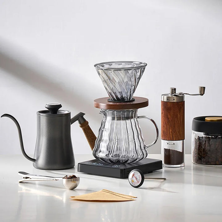 Skanto | GIANXI Hånd Punch Kanne med Lokk Drypp Svanenakke Tut Kaffe Vannkoker Lang Åpning Kaffe Maskin Kaffe Tilbehør