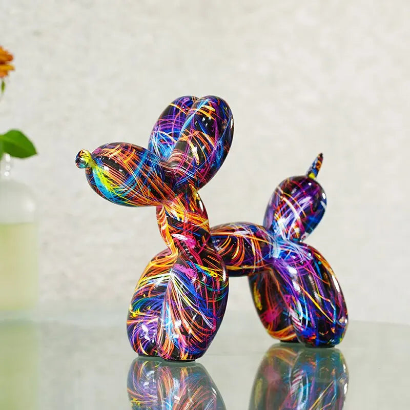 Fargerike Ballonghund Figurer Kunstneriske Graffiti Statuer for Stue Kaffe Bord Søte Trendy Smykker For Skrivebord Dekorasjon | Skanto