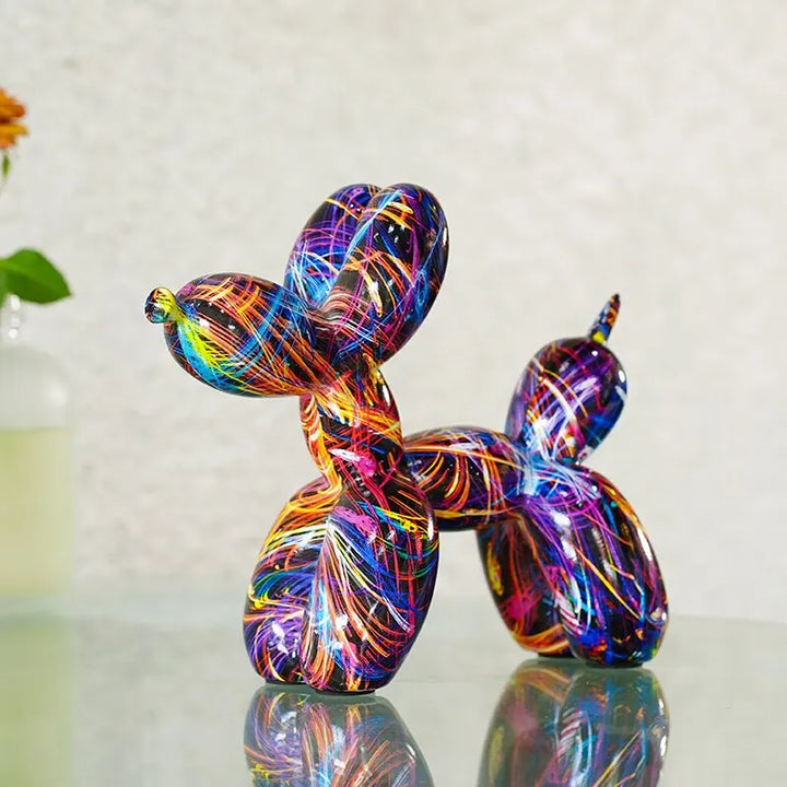Fargerike Ballonghund Figurer Kunstneriske Graffiti Statuer for Stue Kaffe Bord Søte Trendy Smykker For Skrivebord Dekorasjon | Skanto