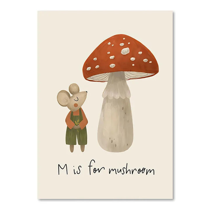 Søte Baby Dyr Barnerom Veggkunst Illustrasjoner Fine Art Lerretsutskrifter Gås Mus Løve Isbjørn Plakatbilder For Babys Rom Veggdekor | Skanto