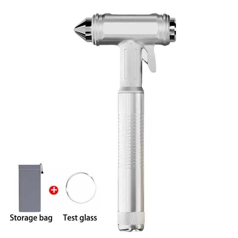 Ganzmetall-Sicherheitsfensterhammer for Autos – Notfall-Glasbrecher og Sicherheitsgurtschneider