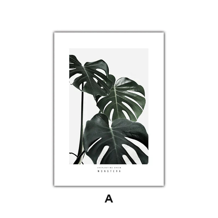 Minimalistiske Grønne Blader Moderne Botaniske Eksemplar Veggkunst Kunstneriske Lerretsutskrifter Galleri Veggbilder For Stue Spisestue Kunst Dekor | Skanto