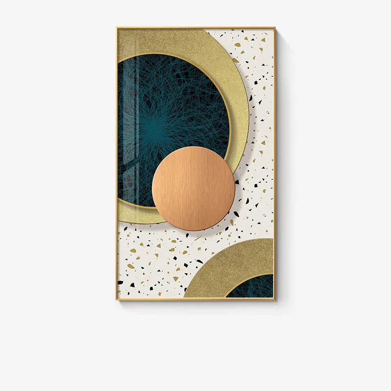 Moderne Abstrakt Geometriske Sirkler Veggkunst Fine Art Lerretsutskrifter Bilder For Luksus Stue Spisestue Hotell Soverom Hjemmekontor Kunst Dekor | Skanto