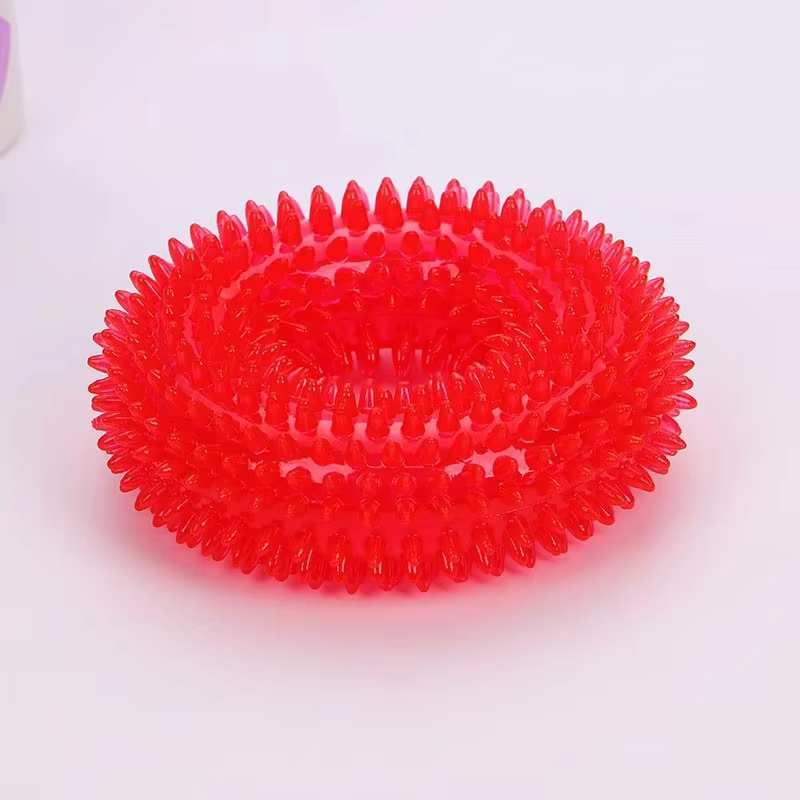 Skanto | Holdbar Interaktivt Squeaky Hundetreningsring - TPR Gummi Tannrensere