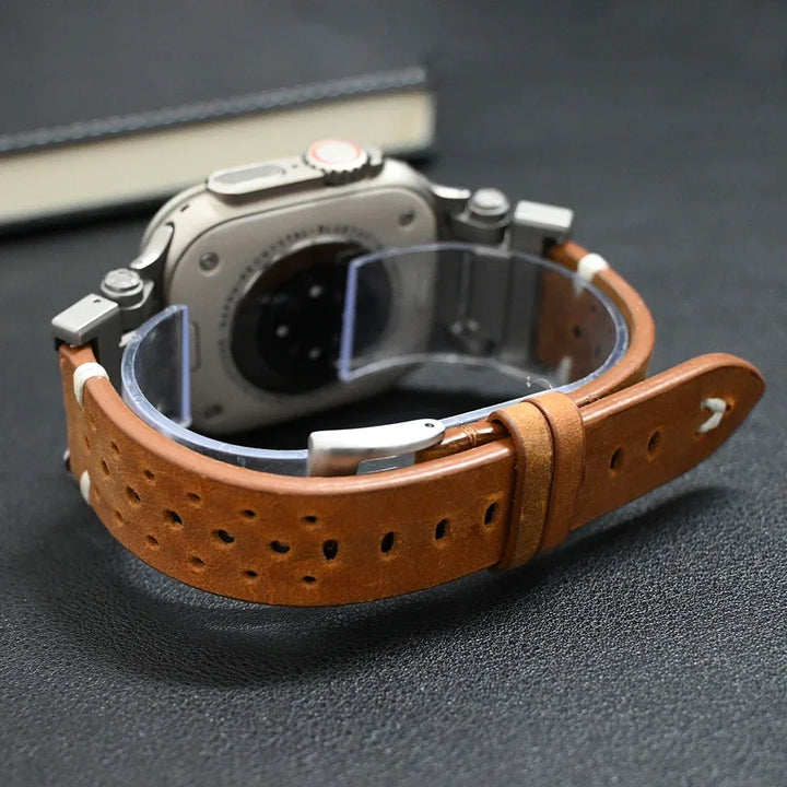 Skanto | Ekte lær Apple Watch-bånd – Stilig og slitesterk klokkerem for din Apple Watch