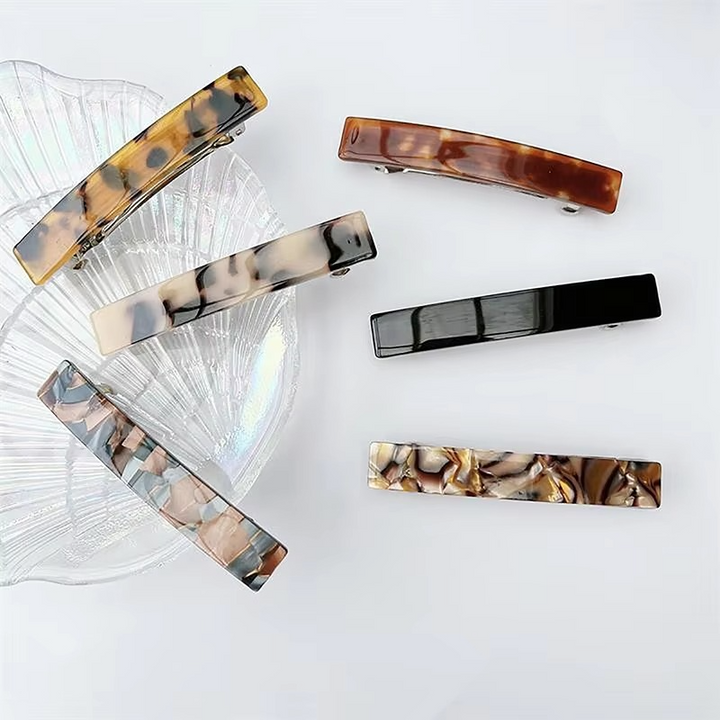 Skanto | Vintage-Inspirert Leopardmønster Acetat Hårklemmer