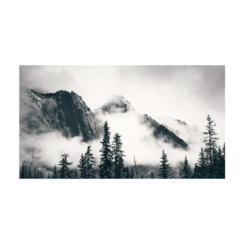 Northern Landscapes Skog Fjell Villmark Veggkunst Fine Art Lerretsutskrifter Svart Hvit Plakater For Stue Moderne Hjem Kontorinnredning | Skanto