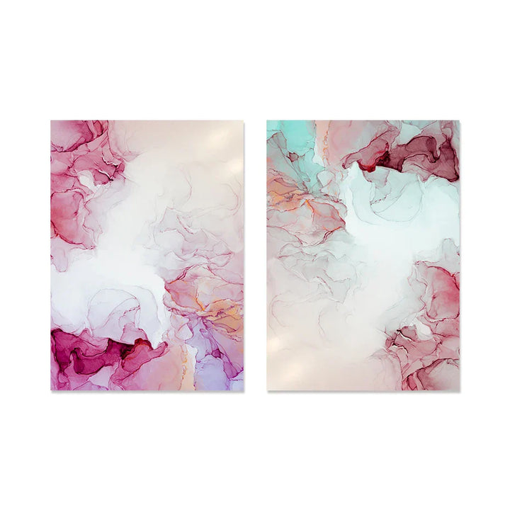 Abstrakt Minimalistisk Rosa Blekk Marmor Trykk Veggkunst Fine Art Lerret Utskrifter Bilder For Stue Soverom Hotellrom Kunst Dekor | Skanto