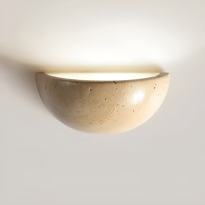 Halv-Rund LED Wabi-Sabi Vegglampe - ZenGlow | Skanto