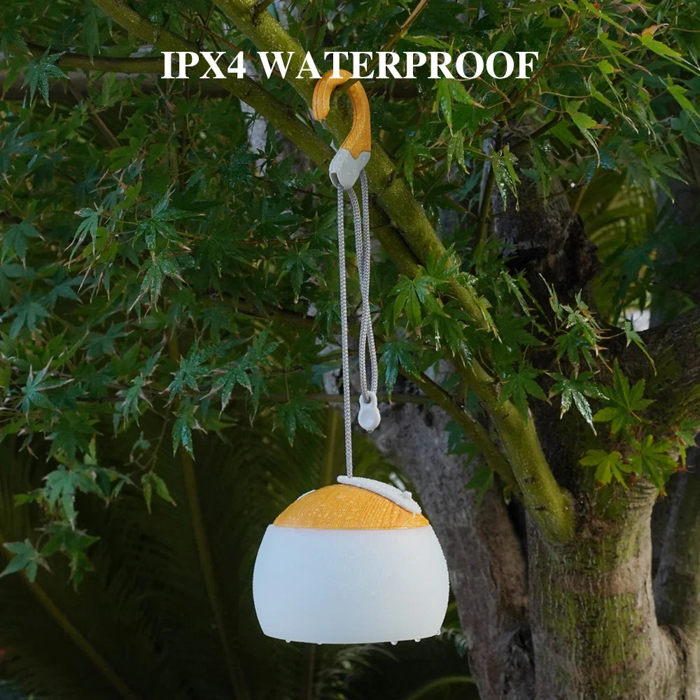 Retro oppladbar campinglampe med USB Skanto