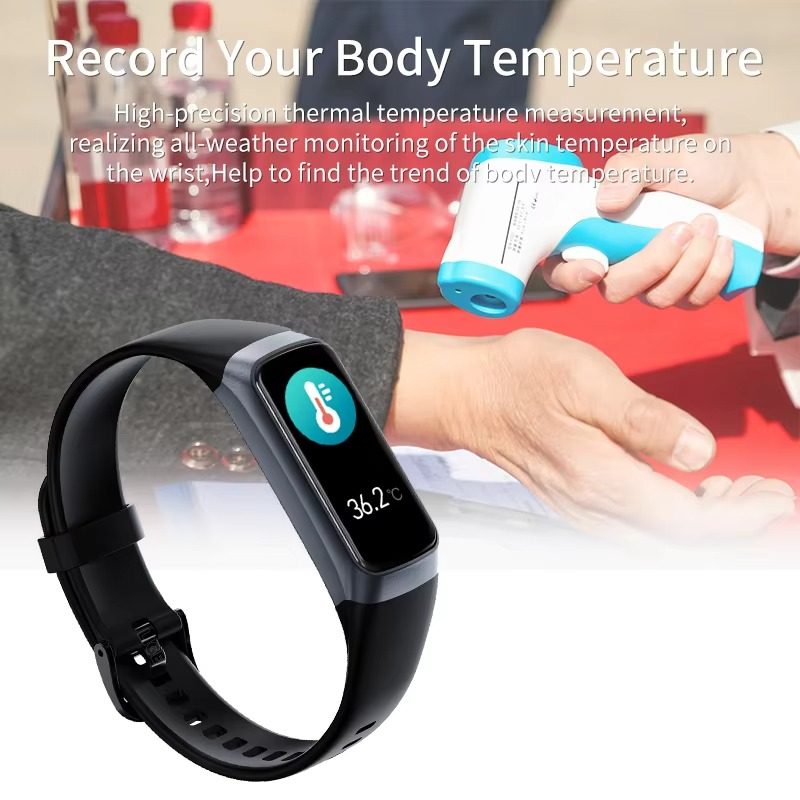 Intelligent Fitnessuhr for Damen und Herren mit wasserdichtem Design og Gesundheittracking