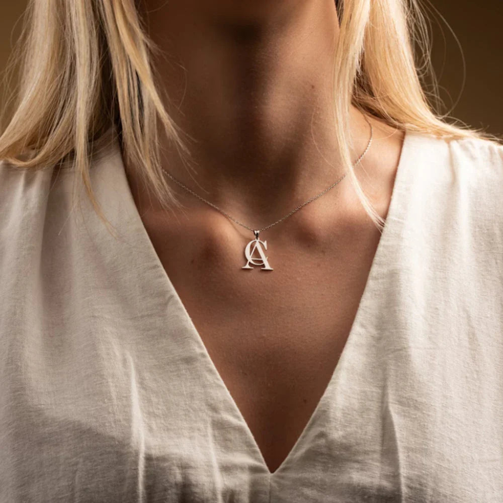 Skanto | Minimal personlig monogram halskjede