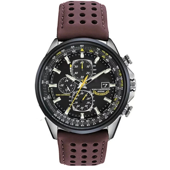 Skanto | Herre's Rustfritt Stål Chronograph Klokke med Kalender