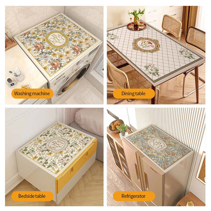 Skanto | Retro Floral Vaskemaskin Deksel Dreneringsmatte