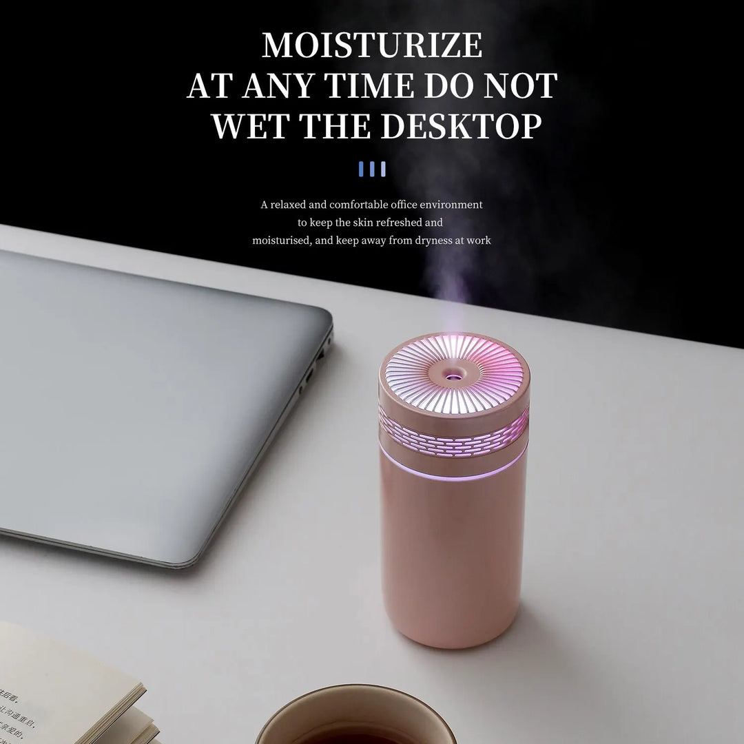 Skanto | 250ML Bærbar Bil Luftfukter - USB LED Eterisk Olje Diffuser