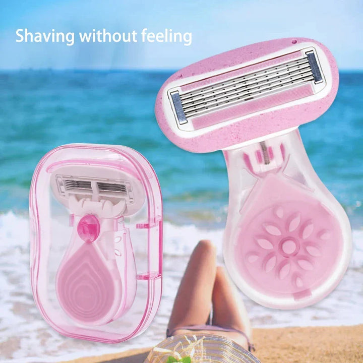 Skanto | Kompakt Pink Lady Beskyttende Barberhøvelsett