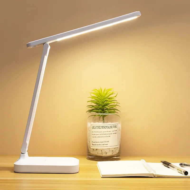 Skanto | LED Skrivebordslampe | Oppladbar 6000mAh | Trinnløs dimbar | Sammenleggbar Skrivebordslampe med Berøring
